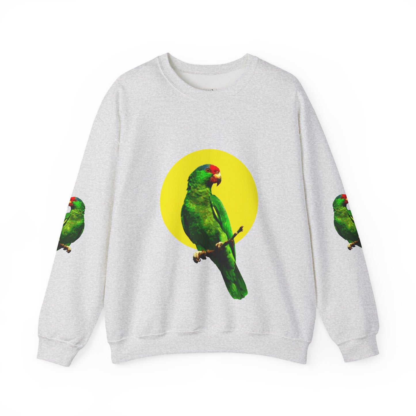 Vibrant Parrot Sweatshirt, Colorful Bird Apparel, Nature Lover Gift, Animal Print Crewneck, Casual Wear, Eco-Friendly Fashion