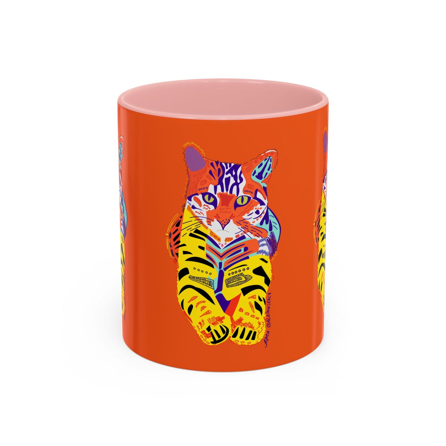 Mug - Tiger Design Accent Coffee Mug (11, 15oz)