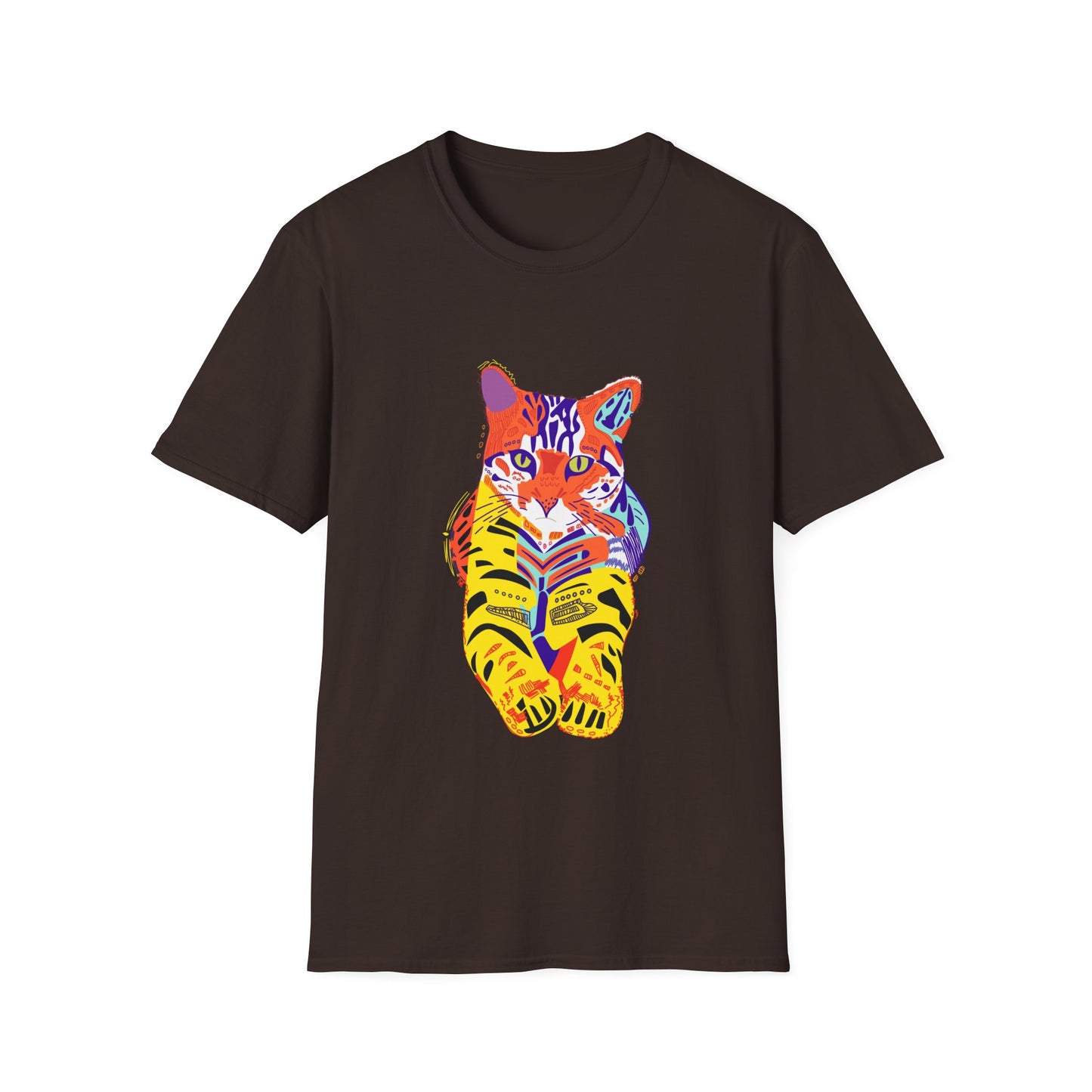 Vibrant Tiger Graphic Unisex Softstyle T-Shirt