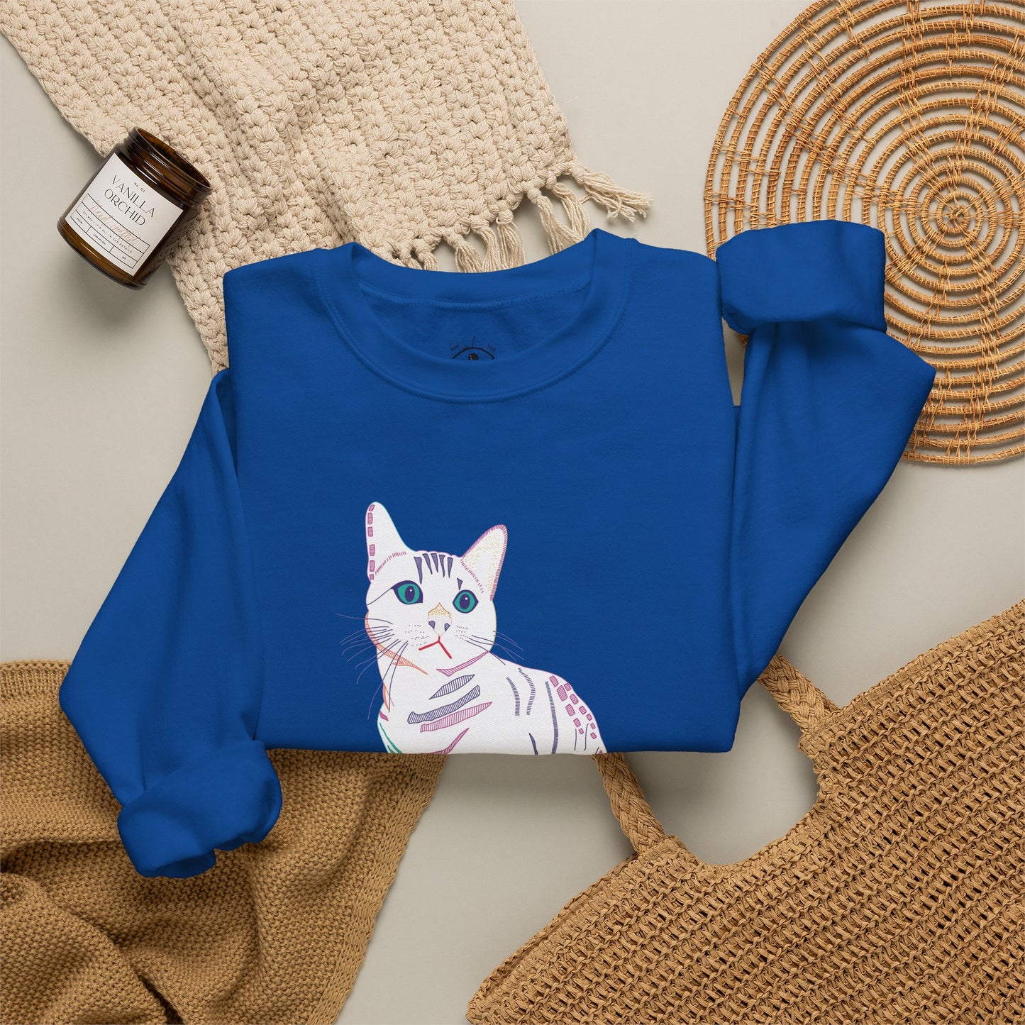 White Cat Unisex Heavy Blend™ Crewneck Sweatshirt