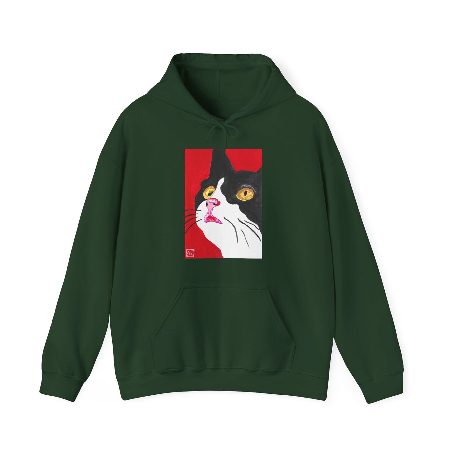 Cat Lover's Unisex Heavy Blend Hoodie - Artistic Cat Design