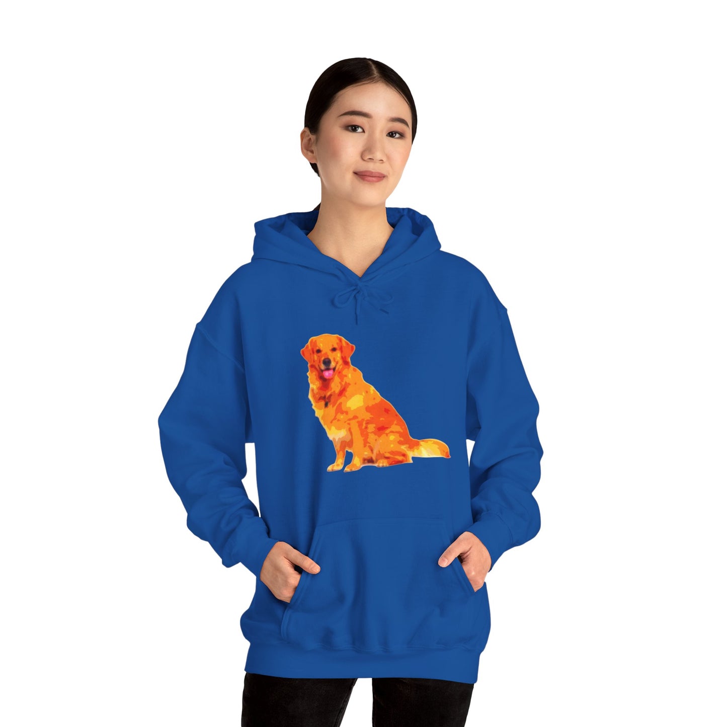 Vibrant Golden Retriever Hoodie, Pet Lover Gift, Cozy Sweatshirt, Animal Art Apparel, Dog Mom Outfit, Christmas Wear, Cute Canine Fashion