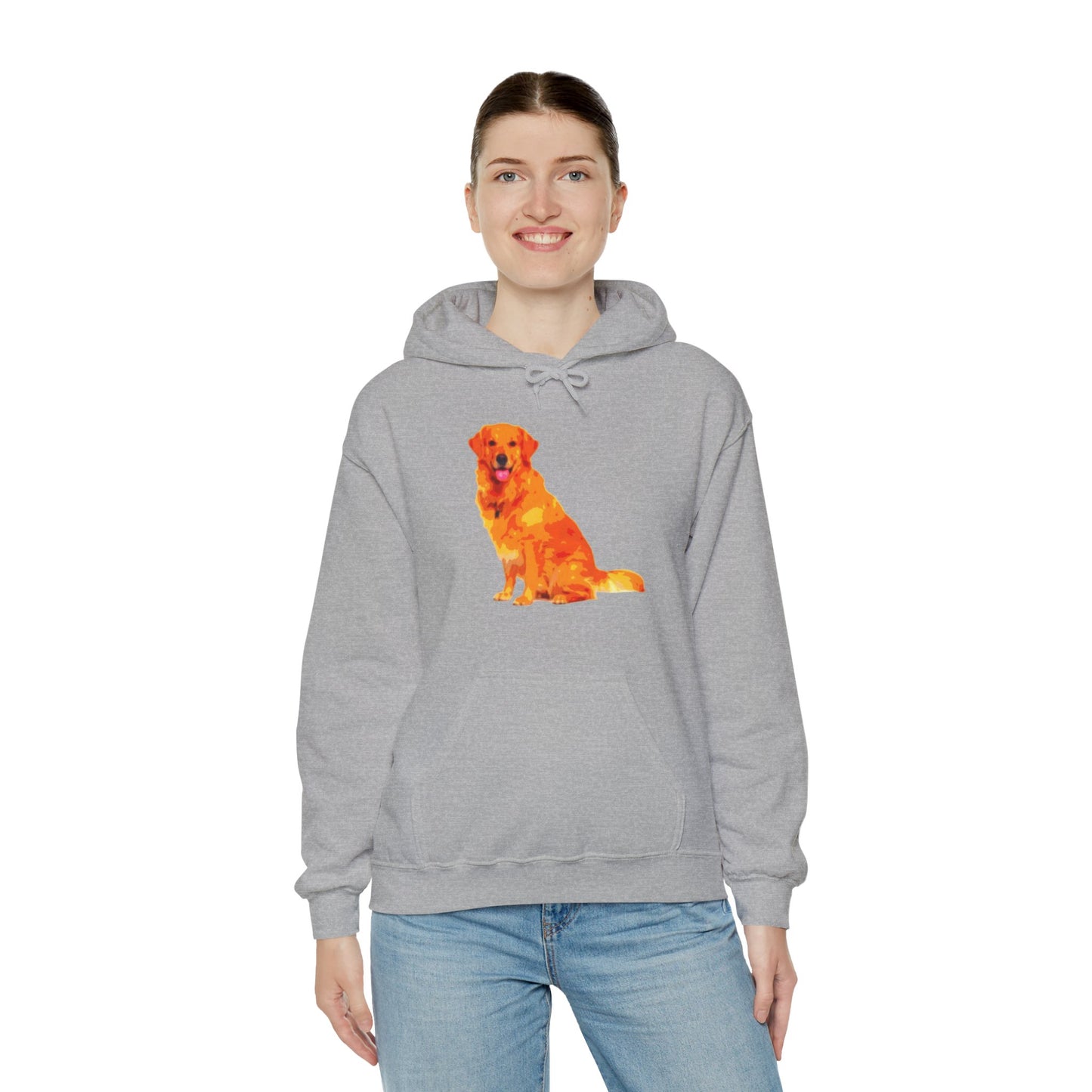 Vibrant Golden Retriever Hoodie, Pet Lover Gift, Cozy Sweatshirt, Animal Art Apparel, Dog Mom Outfit, Christmas Wear, Cute Canine Fashion