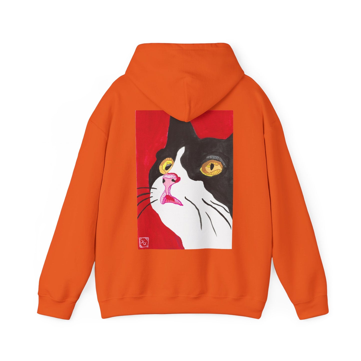 Cat Lover's Unisex Heavy Blend Hoodie - Artistic Cat Design