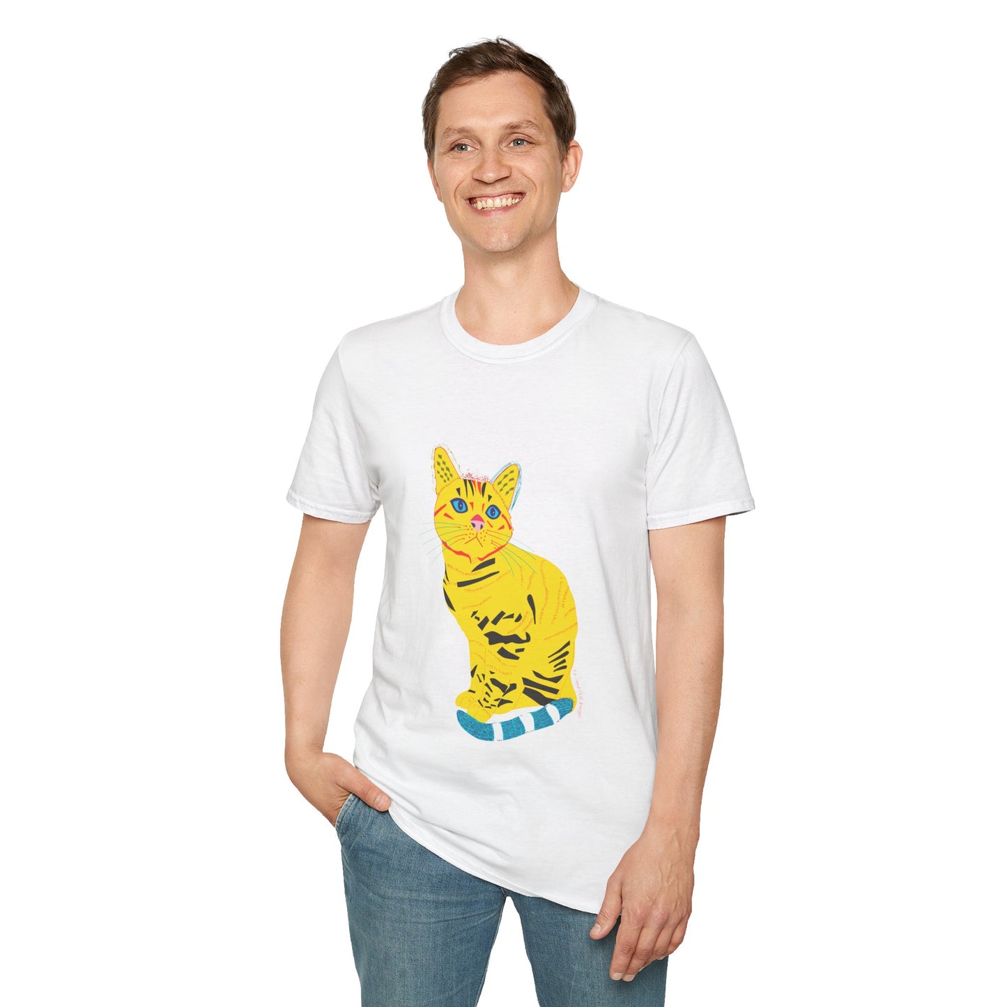 Yellow Cat Unisex Softstyle T-Shirt