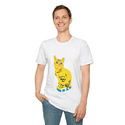 Yellow Cat Unisex Softstyle T-Shirt