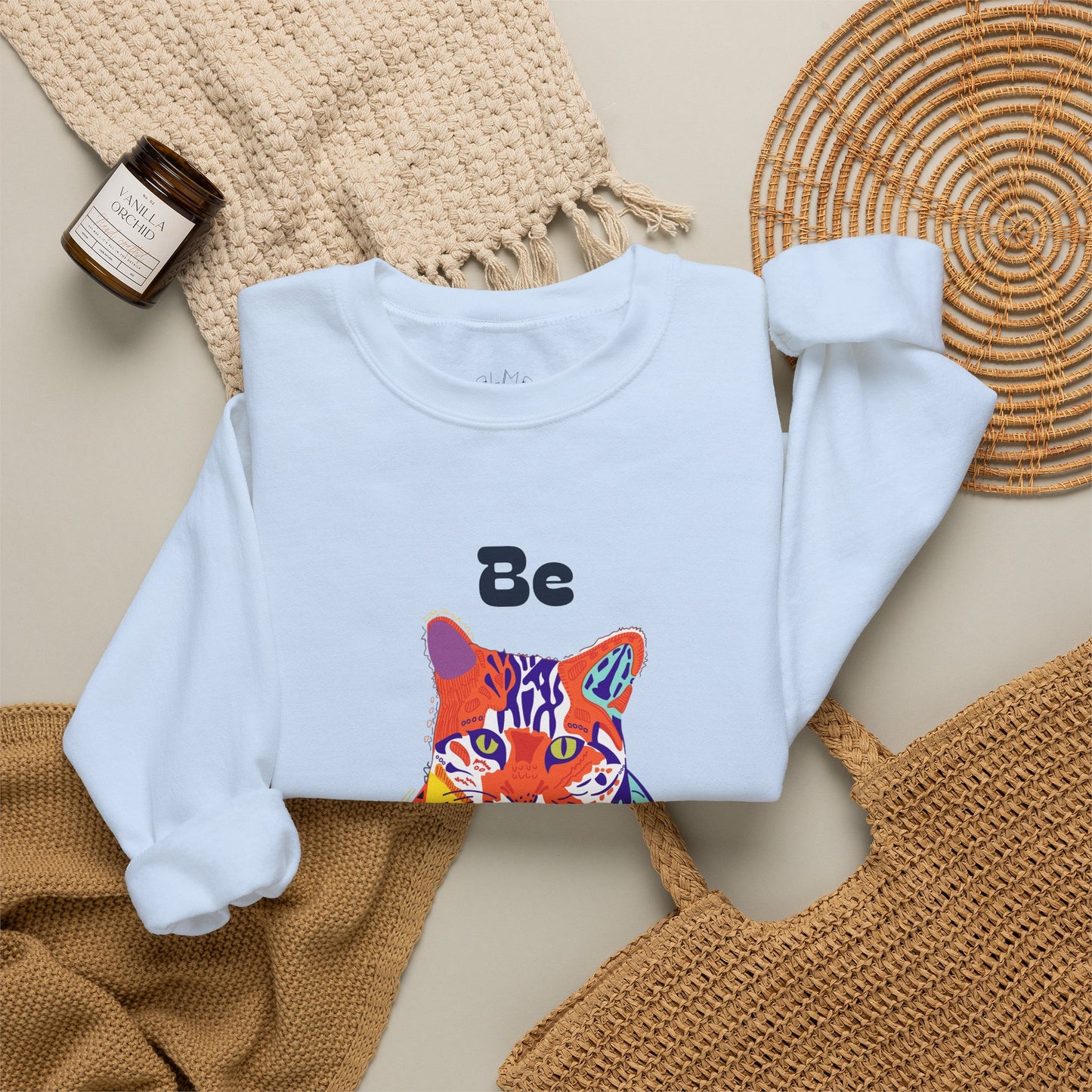 Tiger Cat Be Strong Unisex Heavy Blend™ Crewneck Sweatshirt