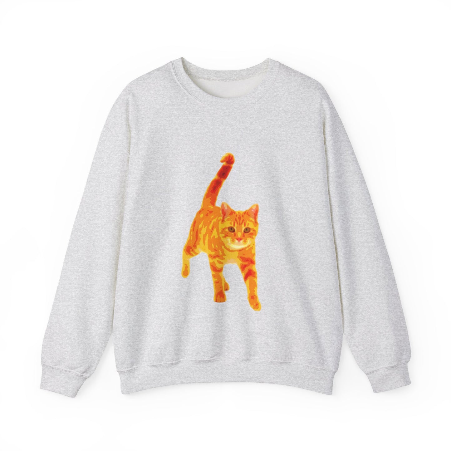 Cat Lover's Cozy Crewneck Sweatshirt - Perfect Gift for Pet Owners, Animal Lovers, Casual Wear, Birthdays, Cat-Themed Apparel