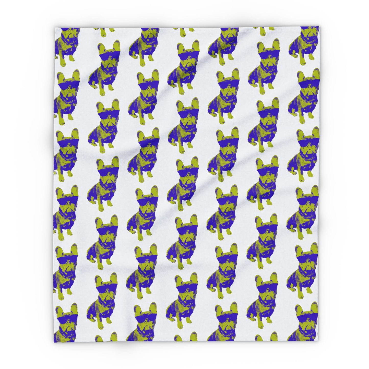 French Buldog Arctic Fleece Blanket