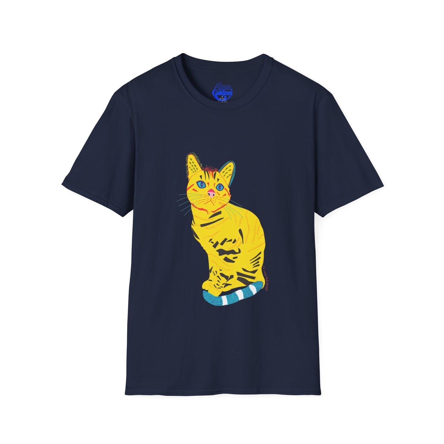 Yellow Cat Unisex Softstyle T-Shirt