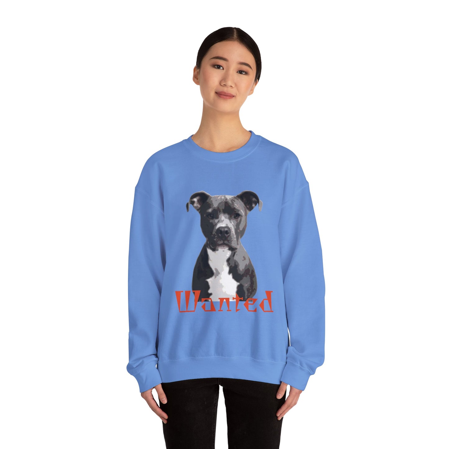 Wanted Dog Sweatshirt, Cozy Crewneck, Animal Lover Gift, Pet Enthusiast Apparel, Casual Unisex Top