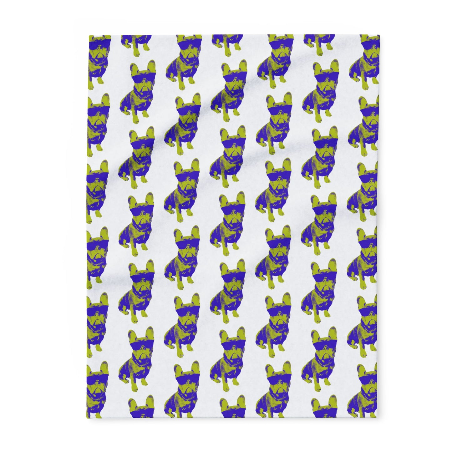 French Buldog Arctic Fleece Blanket