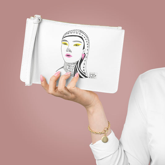 Chic Illustrated Clutch Bag - Stylish Accessory for Fashion Lovers