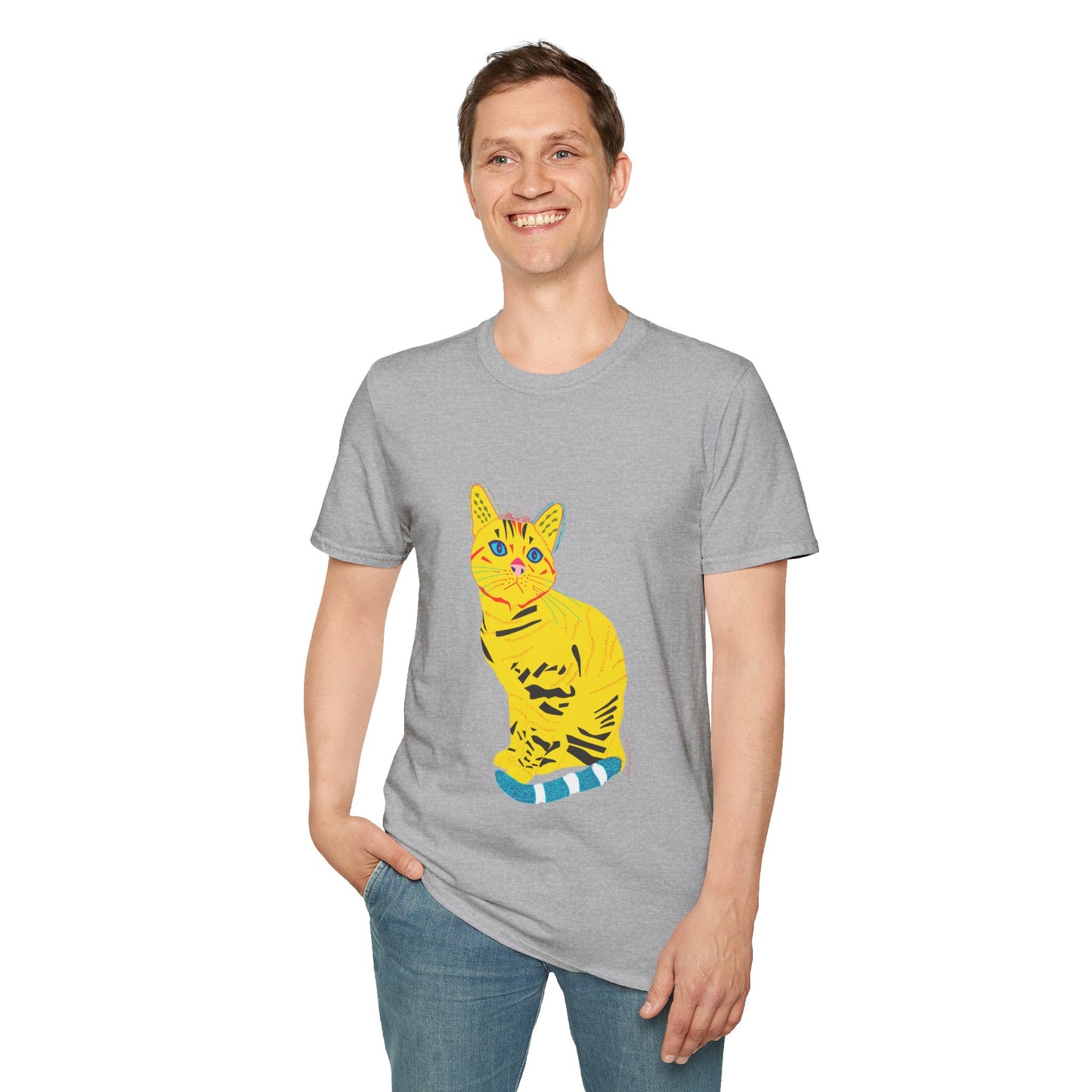 Yellow Cat Unisex Softstyle T-Shirt