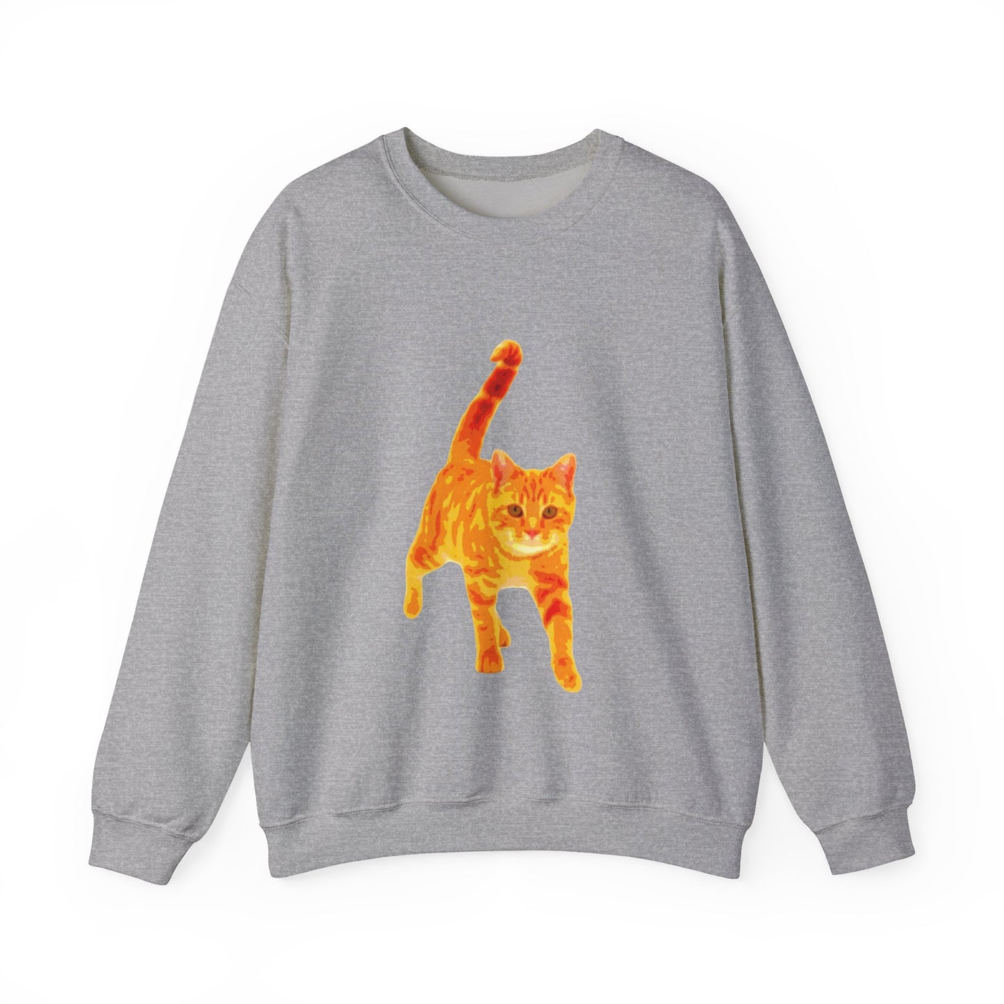 Cat Lover's Cozy Crewneck Sweatshirt - Perfect Gift for Pet Owners, Animal Lovers, Casual Wear, Birthdays, Cat-Themed Apparel