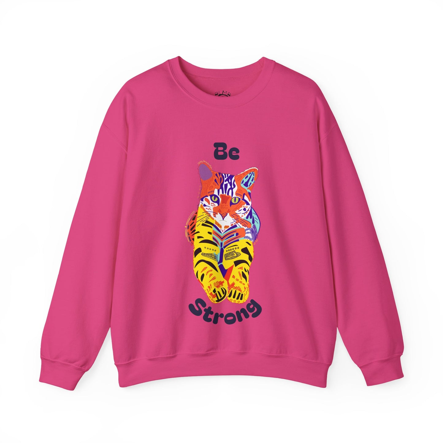Tiger Cat Be Strong Unisex Heavy Blend™ Crewneck Sweatshirt