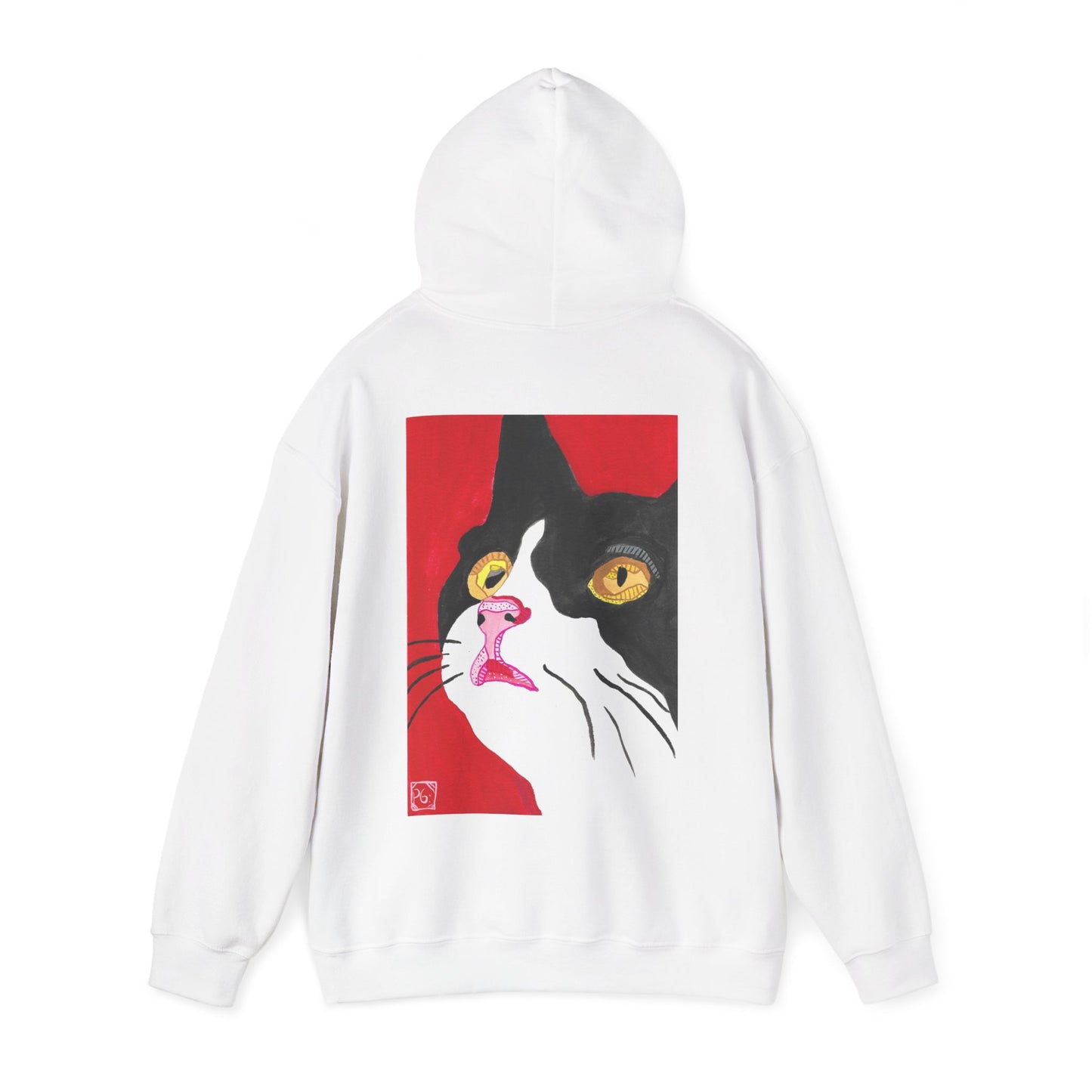 Cat Lover's Unisex Heavy Blend Hoodie - Artistic Cat Design