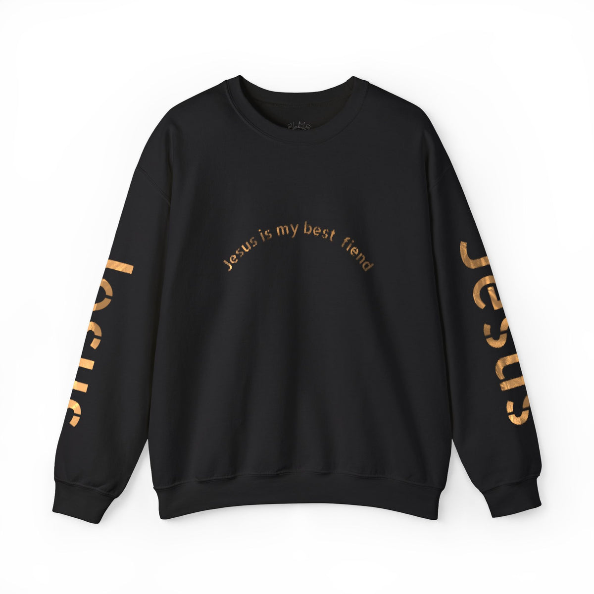 Jesus Gold Script Crewneck Sweatshirt