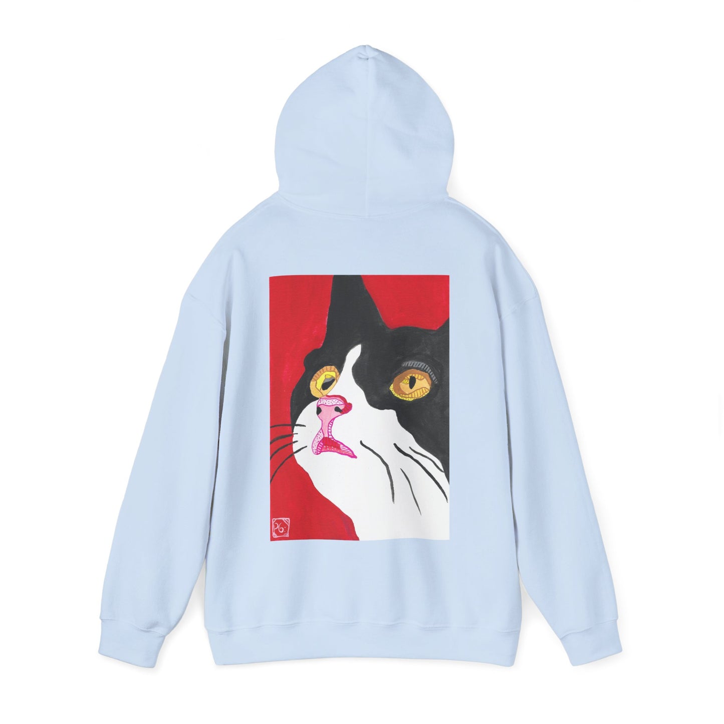 Cat Lover's Unisex Heavy Blend Hoodie - Artistic Cat Design