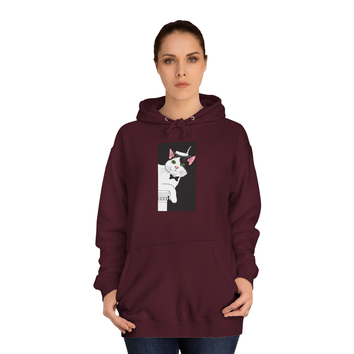 Mister Cat Unisex College Hoodie