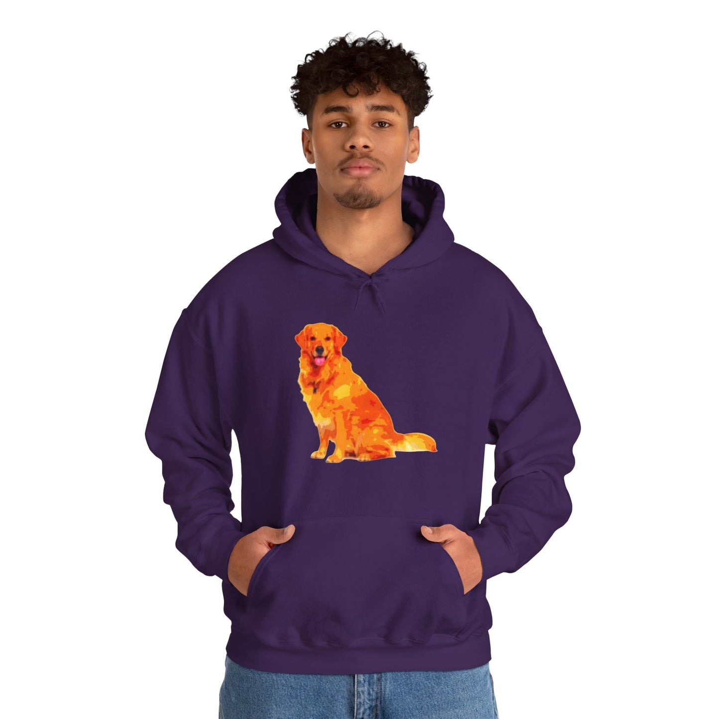 Vibrant Golden Retriever Hoodie, Pet Lover Gift, Cozy Sweatshirt, Animal Art Apparel, Dog Mom Outfit, Christmas Wear, Cute Canine Fashion