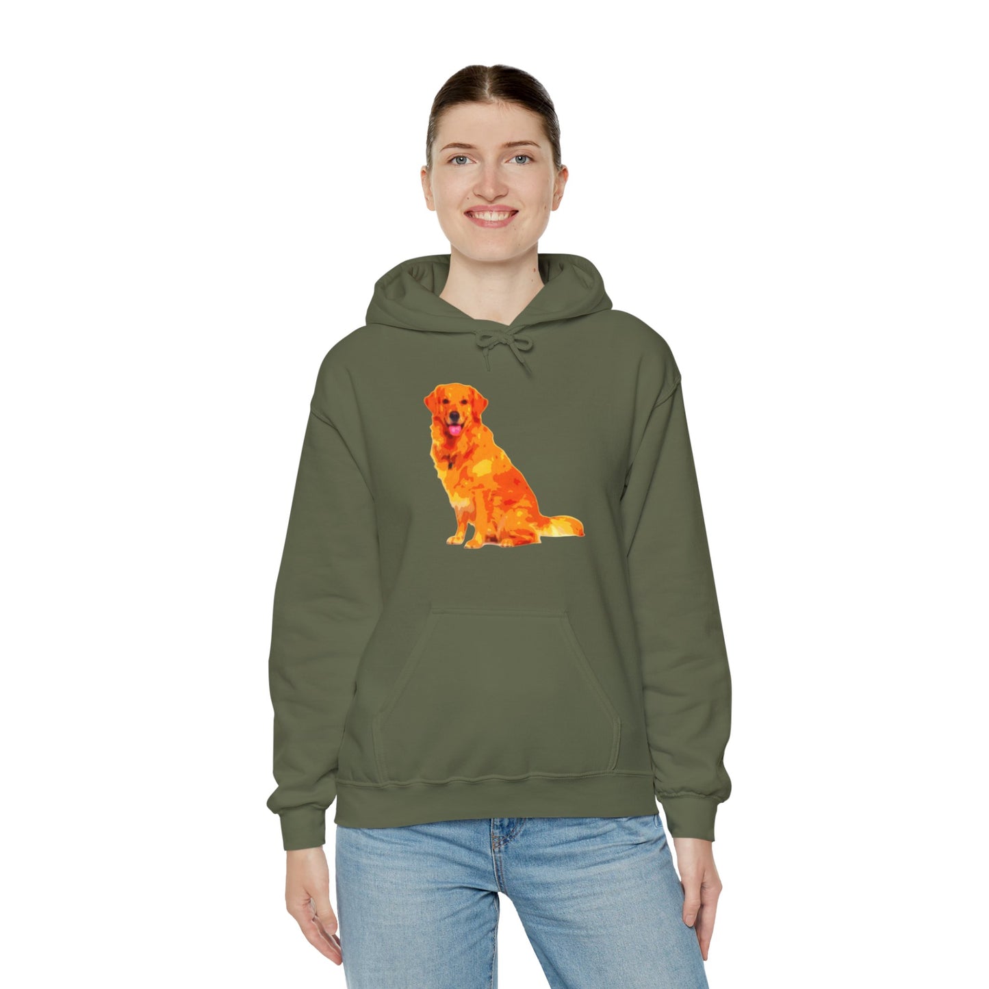 Vibrant Golden Retriever Hoodie, Pet Lover Gift, Cozy Sweatshirt, Animal Art Apparel, Dog Mom Outfit, Christmas Wear, Cute Canine Fashion
