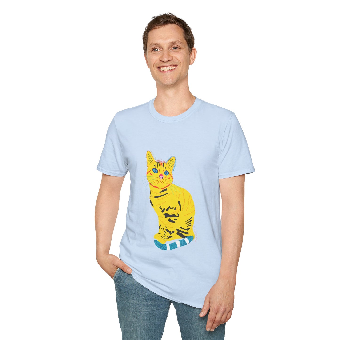 Yellow Cat Unisex Softstyle T-Shirt