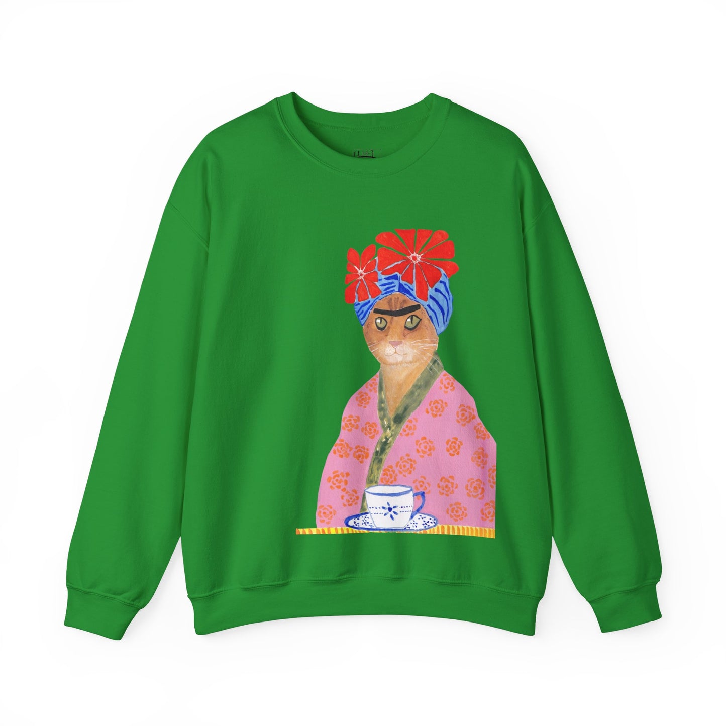 Frida Cat Unisex Heavy Blend™ Crewneck Sweatshirt