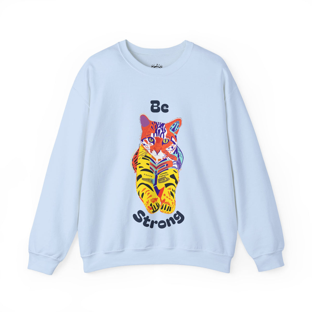 Tiger Cat Be Strong Unisex Heavy Blend™ Crewneck Sweatshirt