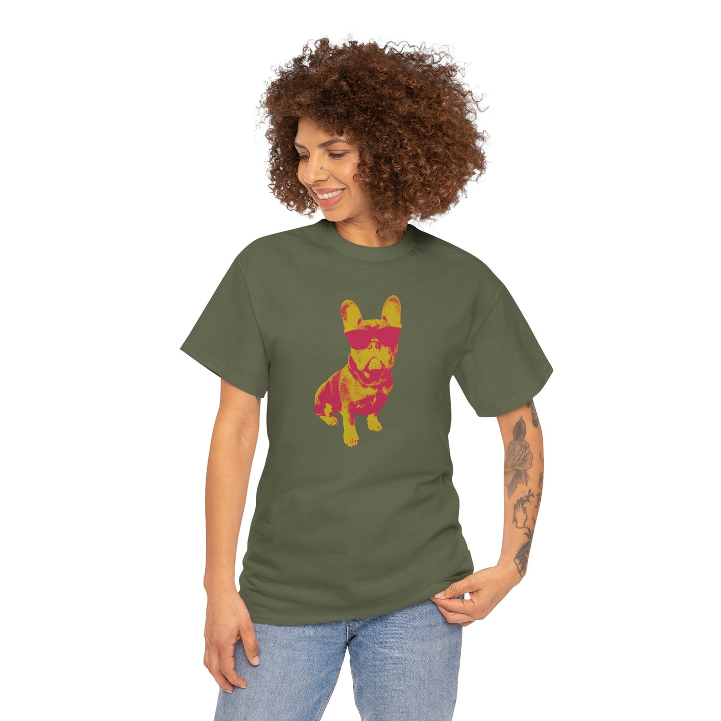 French Buldog Unisex Heavy Cotton Tee
