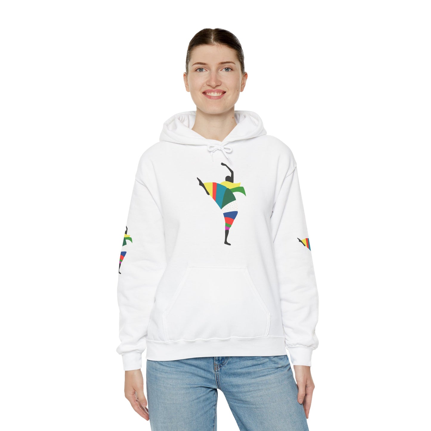 Dance is Organism Unisex Hooded Sweatshirt - Colorful Artistic Dance Design