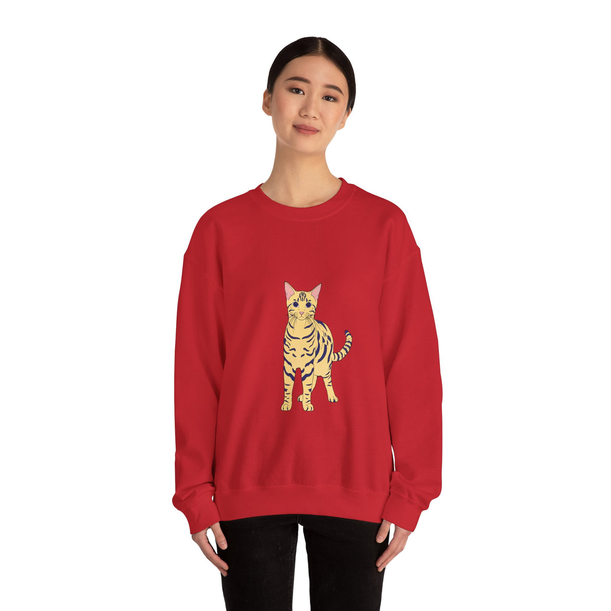 Bengal Cat cartoon Unisex Heavy Blend™ Crewneck Sweatshirt