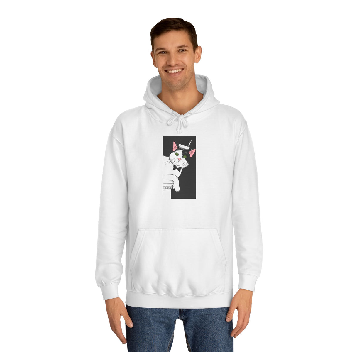 Mister Cat Unisex College Hoodie