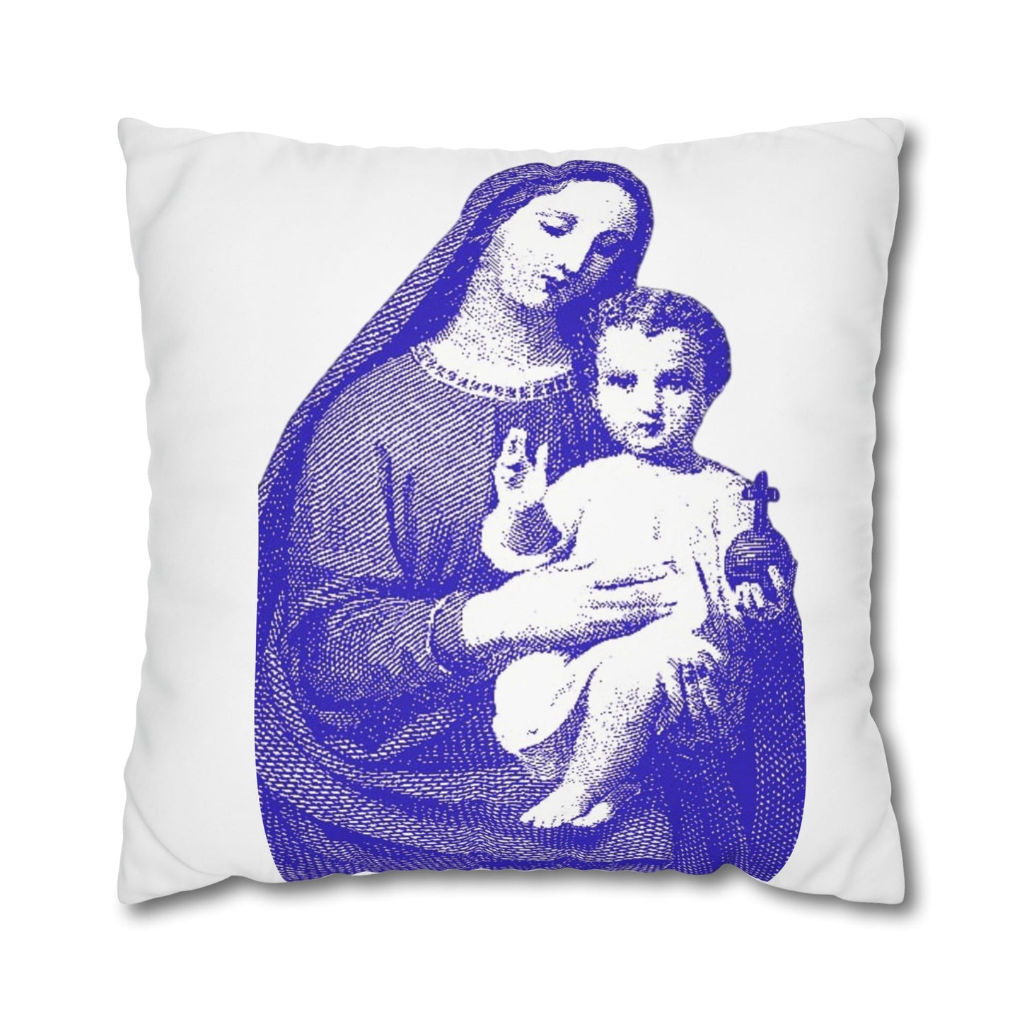 Saint Mary Square Poly Canvas Pillowcase