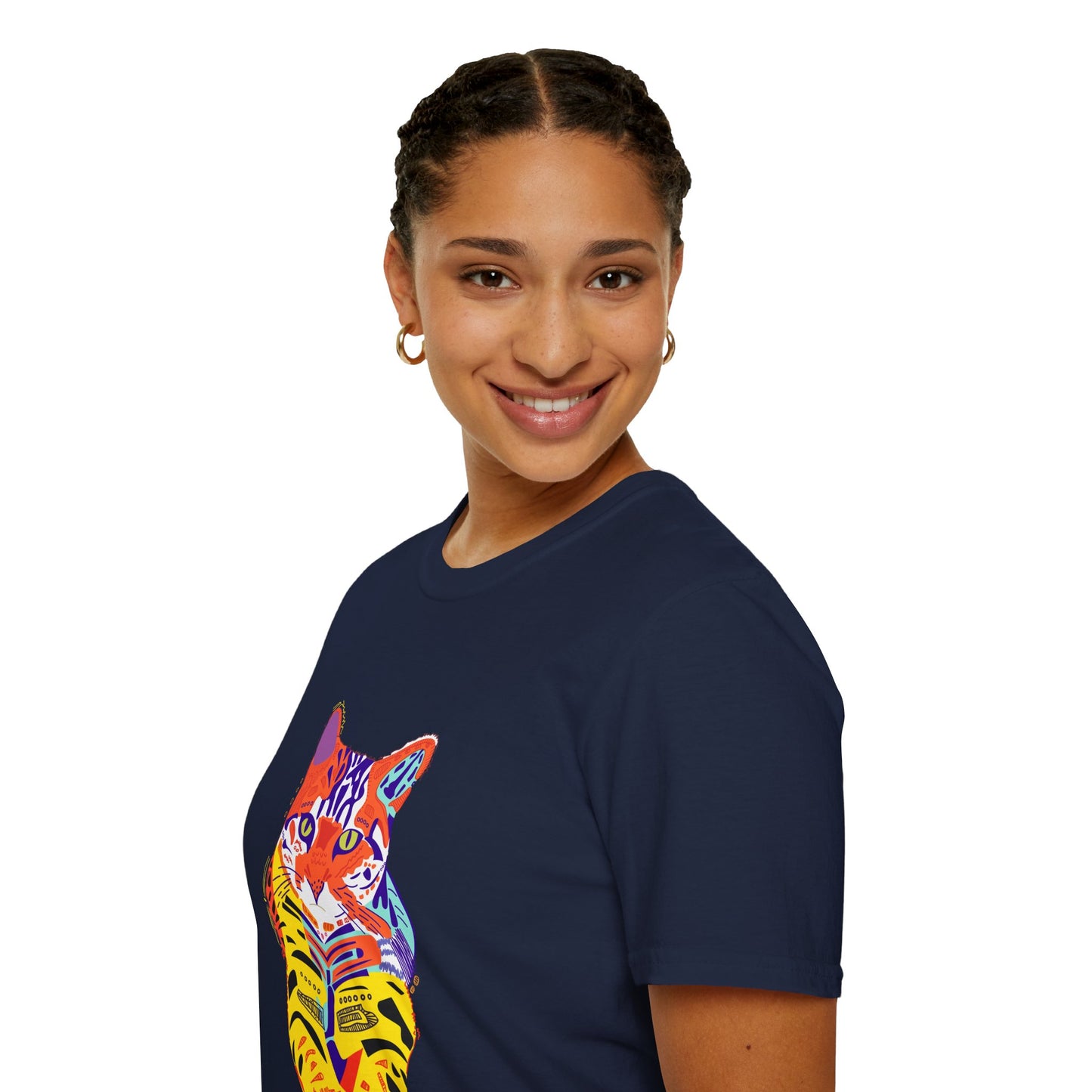 Vibrant Tiger Graphic Unisex Softstyle T-Shirt