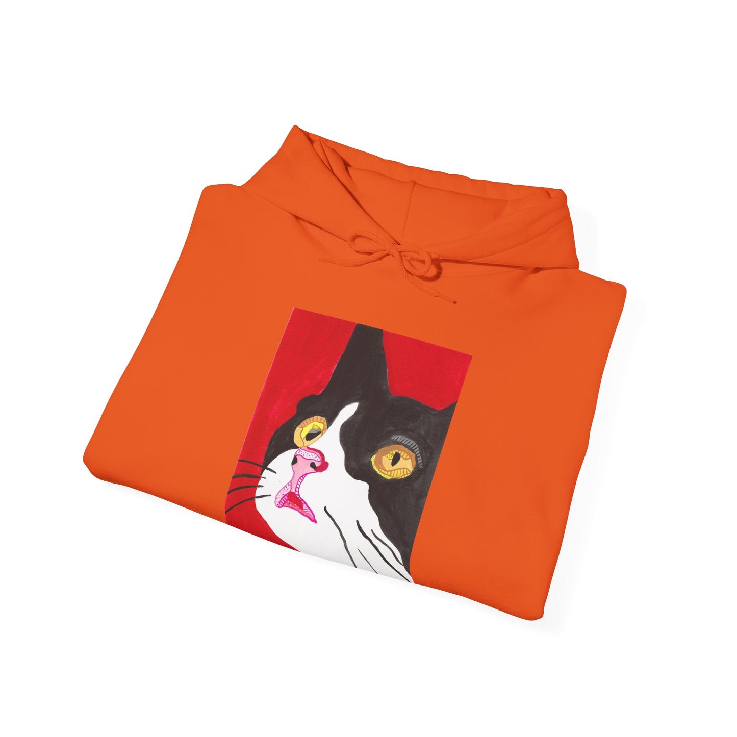 Cat Lover's Unisex Heavy Blend Hoodie - Artistic Cat Design