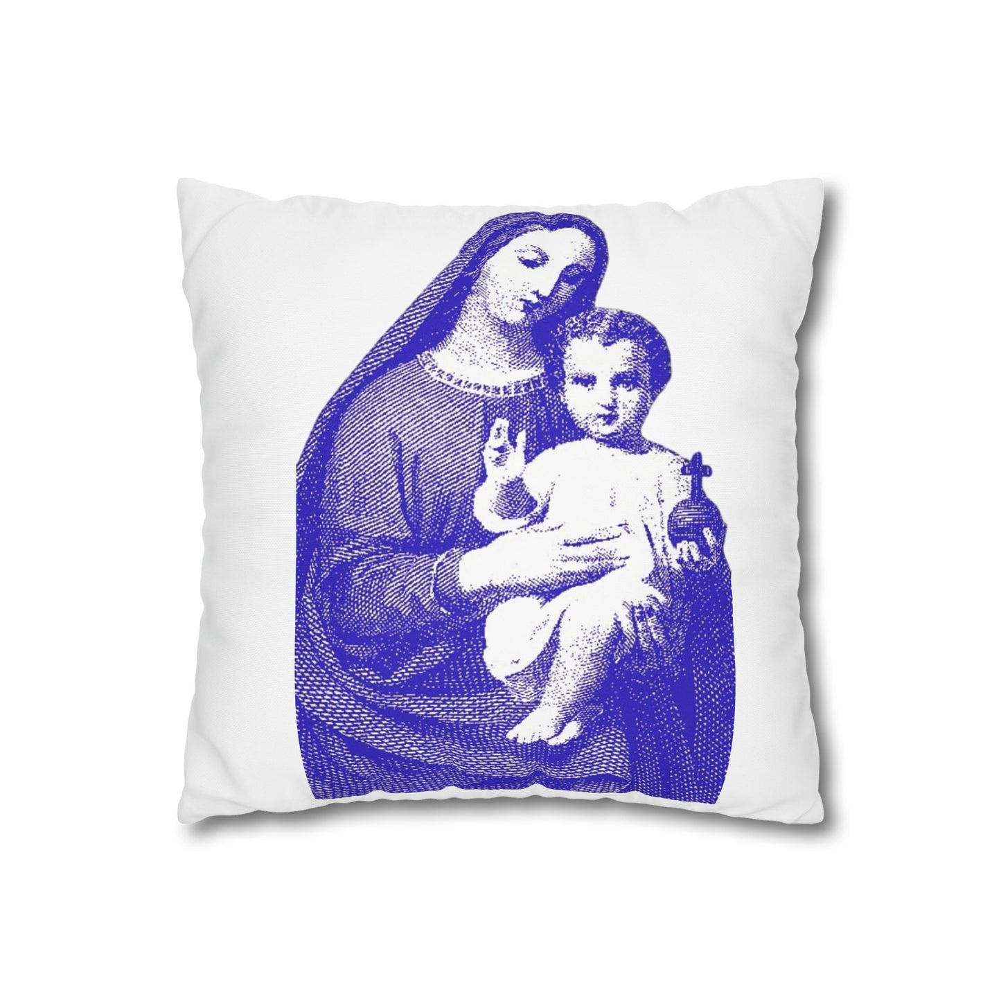 Saint Mary Square Poly Canvas Pillowcase