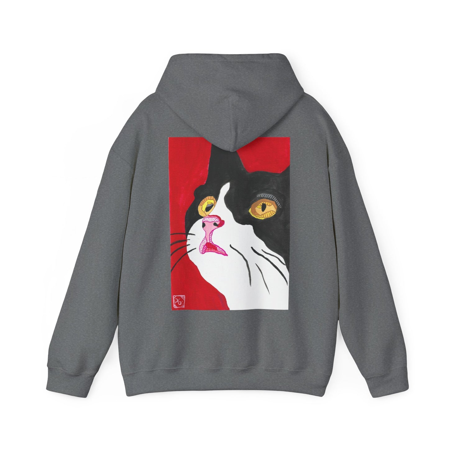 Cat Lover's Unisex Heavy Blend Hoodie - Artistic Cat Design