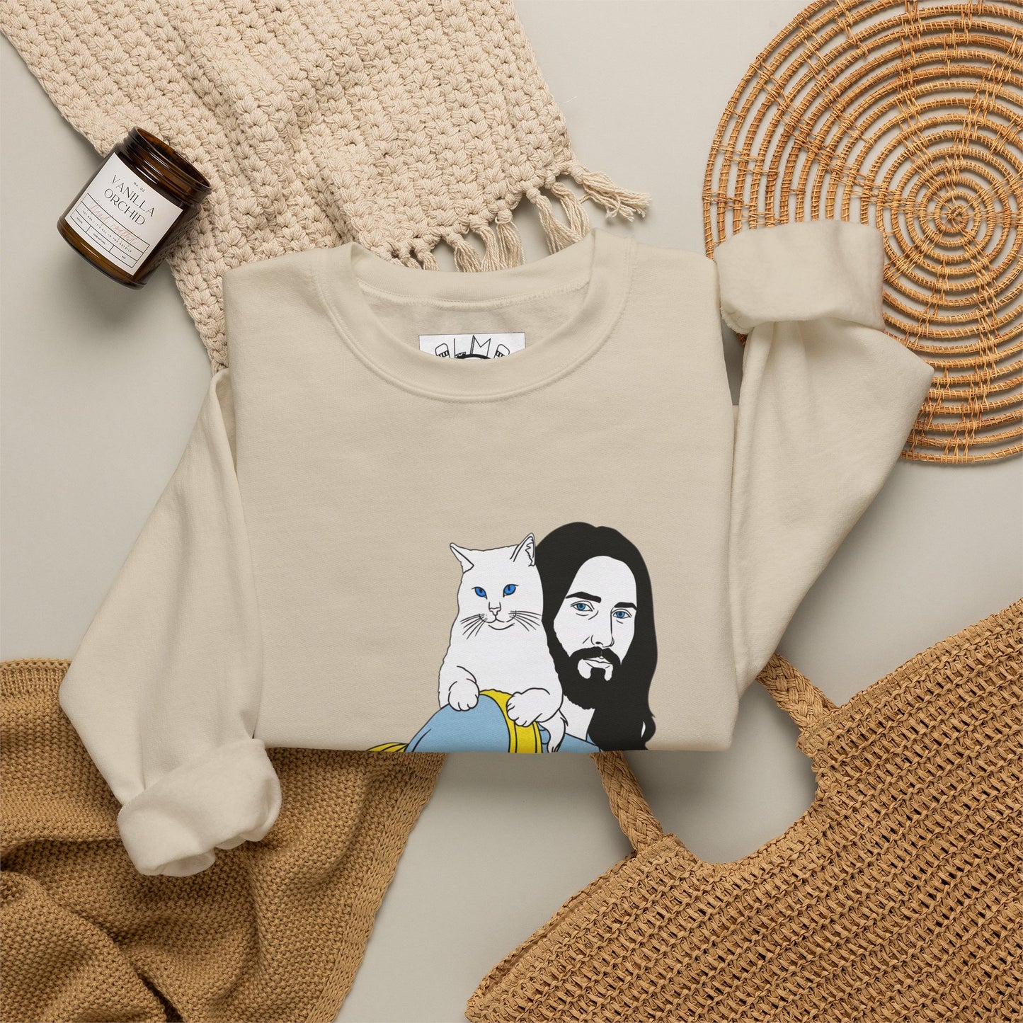 Jeus and cat Unisex Heavy Blend™ Crewneck Sweatshirt