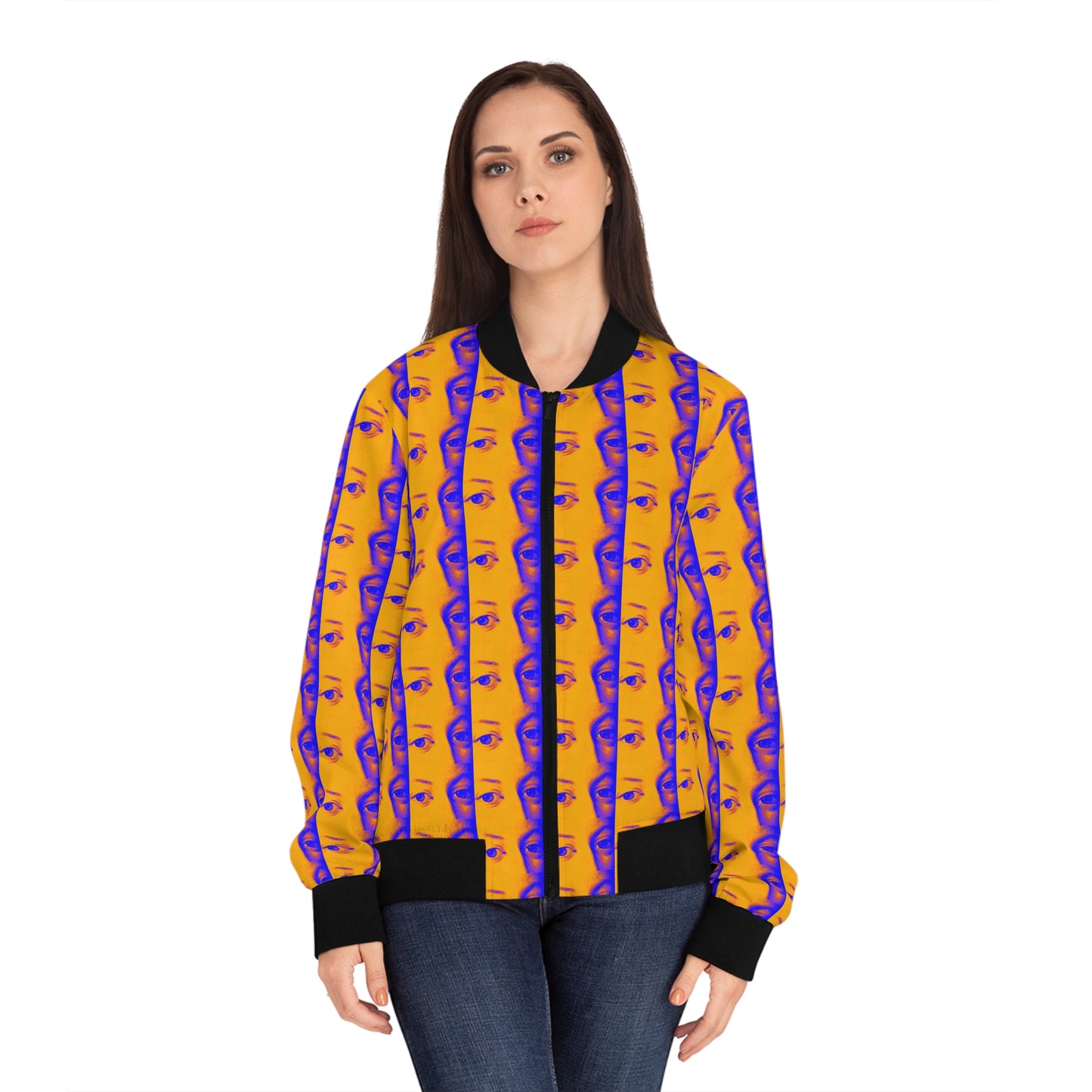 Marie Antoinette Eyes Women's Bomber Jacket (AOP)