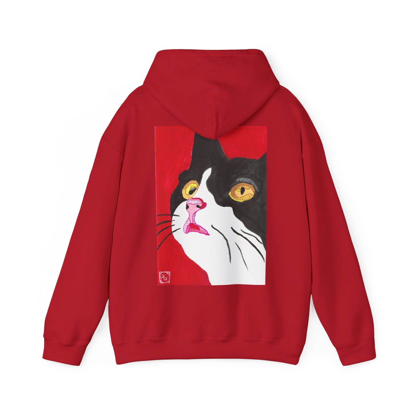 Cat Lover's Unisex Heavy Blend Hoodie - Artistic Cat Design