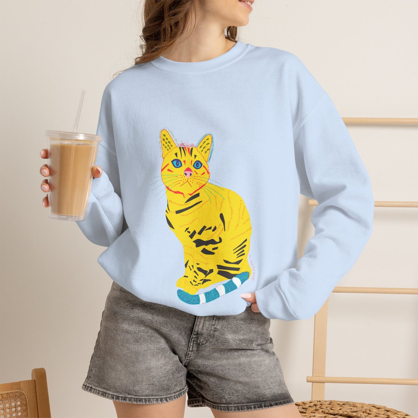 Yellow Cat Unisex Heavy Blend™ Crewneck Sweatshirt