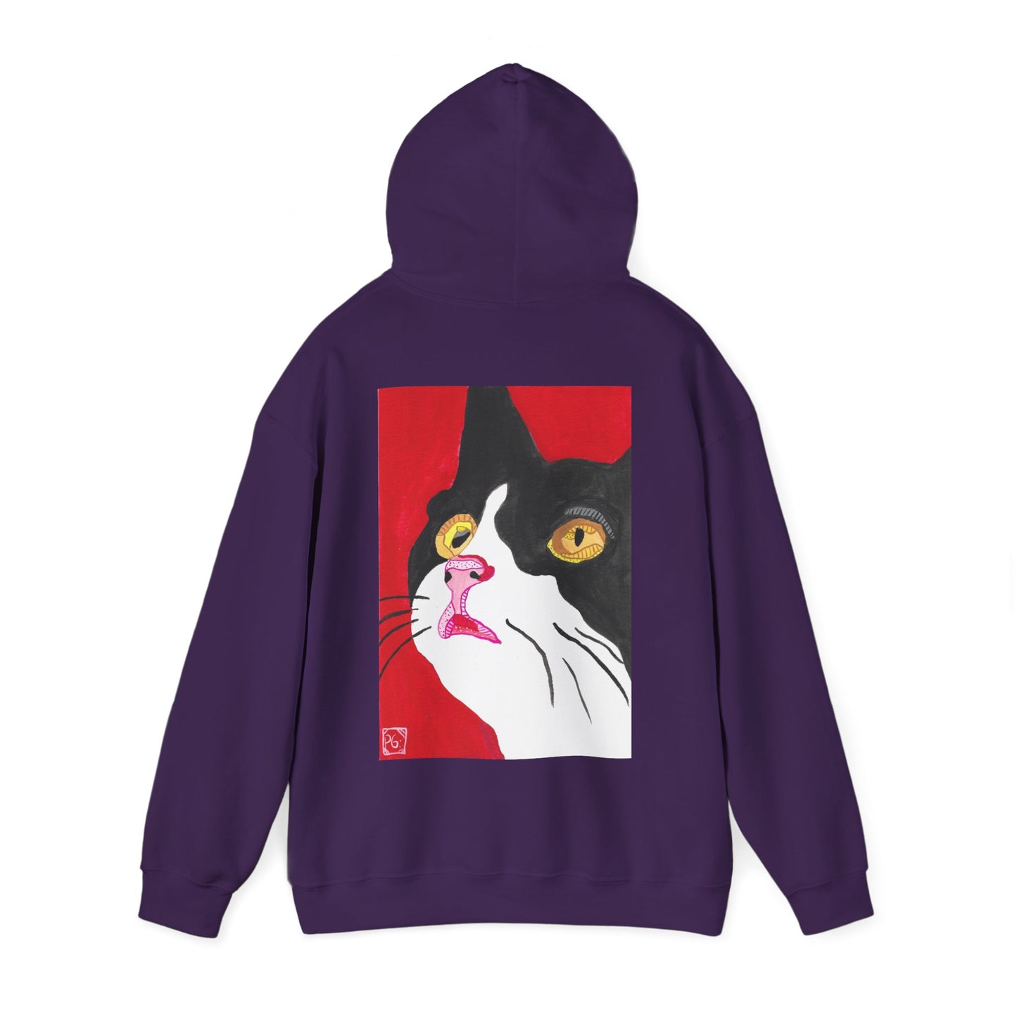 Cat Lover's Unisex Heavy Blend Hoodie - Artistic Cat Design