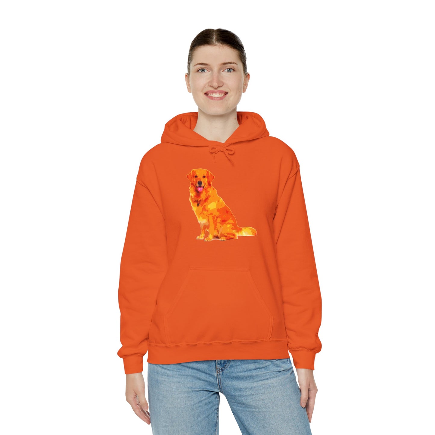 Vibrant Golden Retriever Hoodie, Pet Lover Gift, Cozy Sweatshirt, Animal Art Apparel, Dog Mom Outfit, Christmas Wear, Cute Canine Fashion