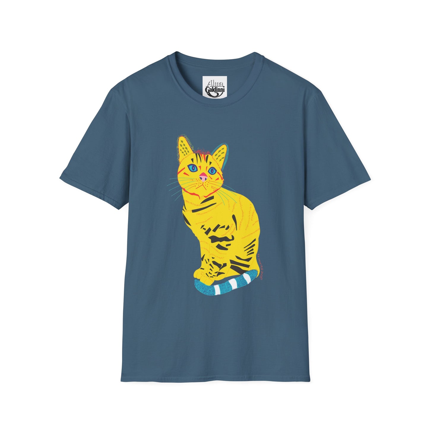 Yellow Cat Unisex Softstyle T-Shirt