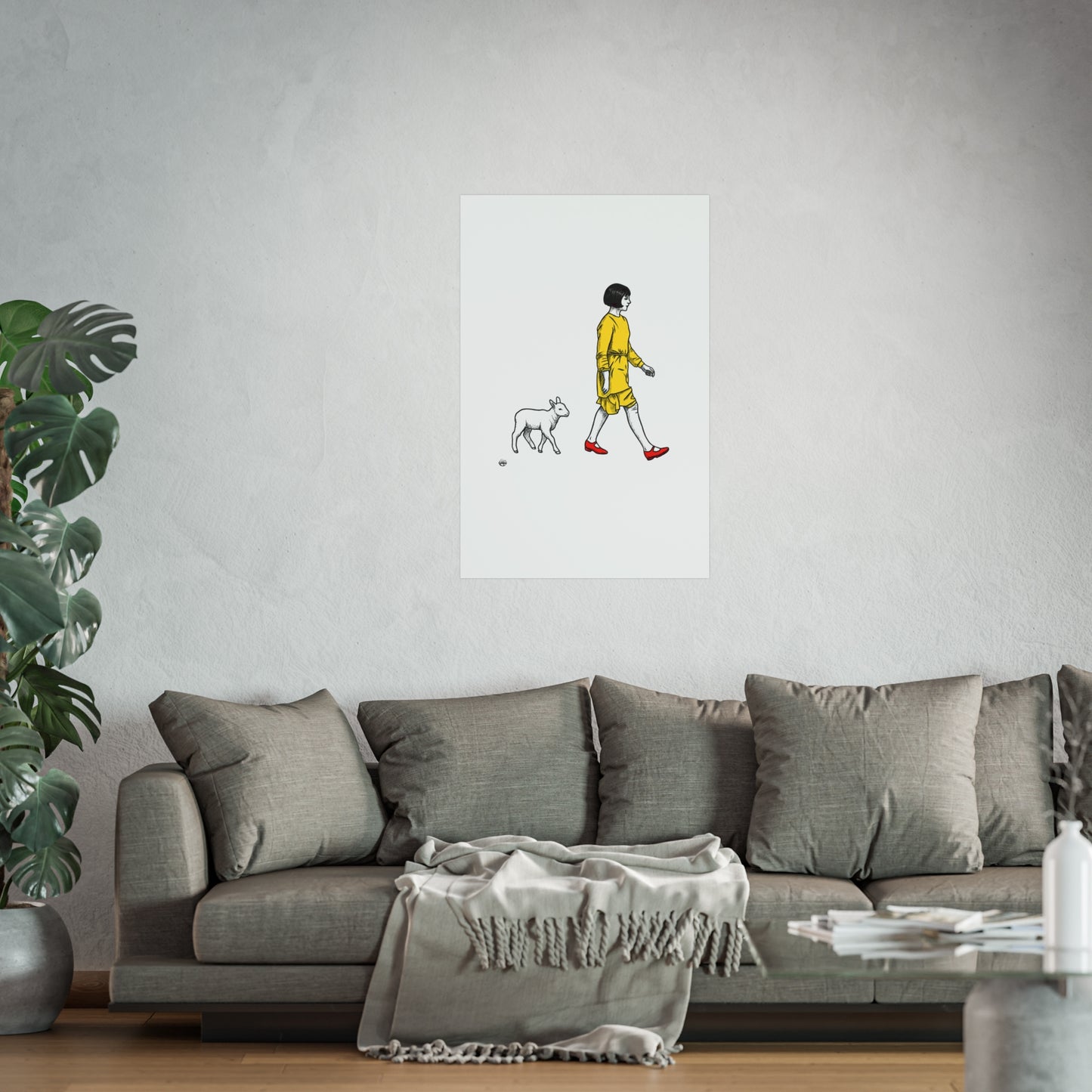Violet and the lamb Fine Art Posters