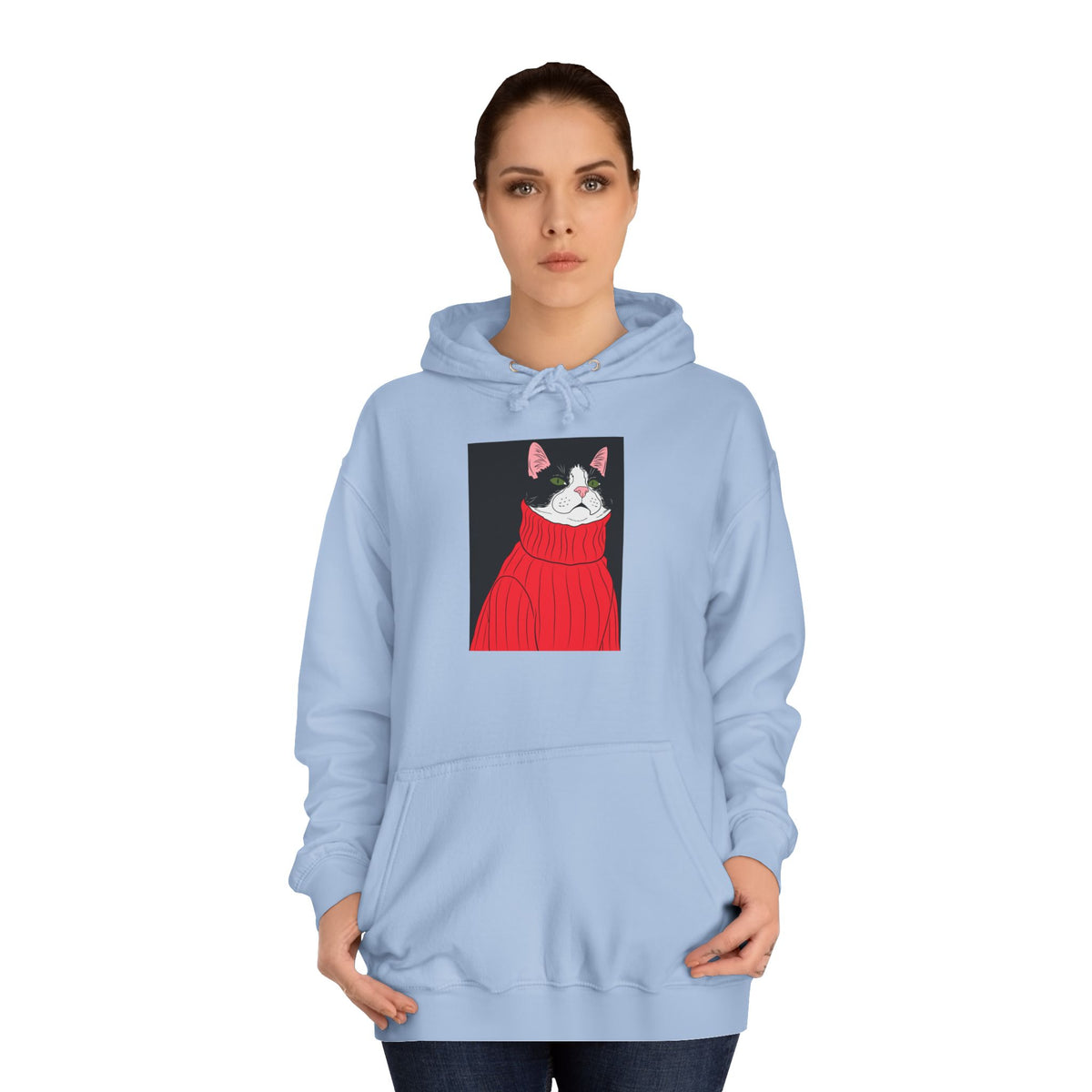 Lazy cat Unisex College Hoodie