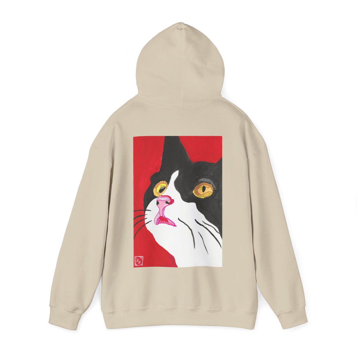 Cat Lover's Unisex Heavy Blend Hoodie - Artistic Cat Design