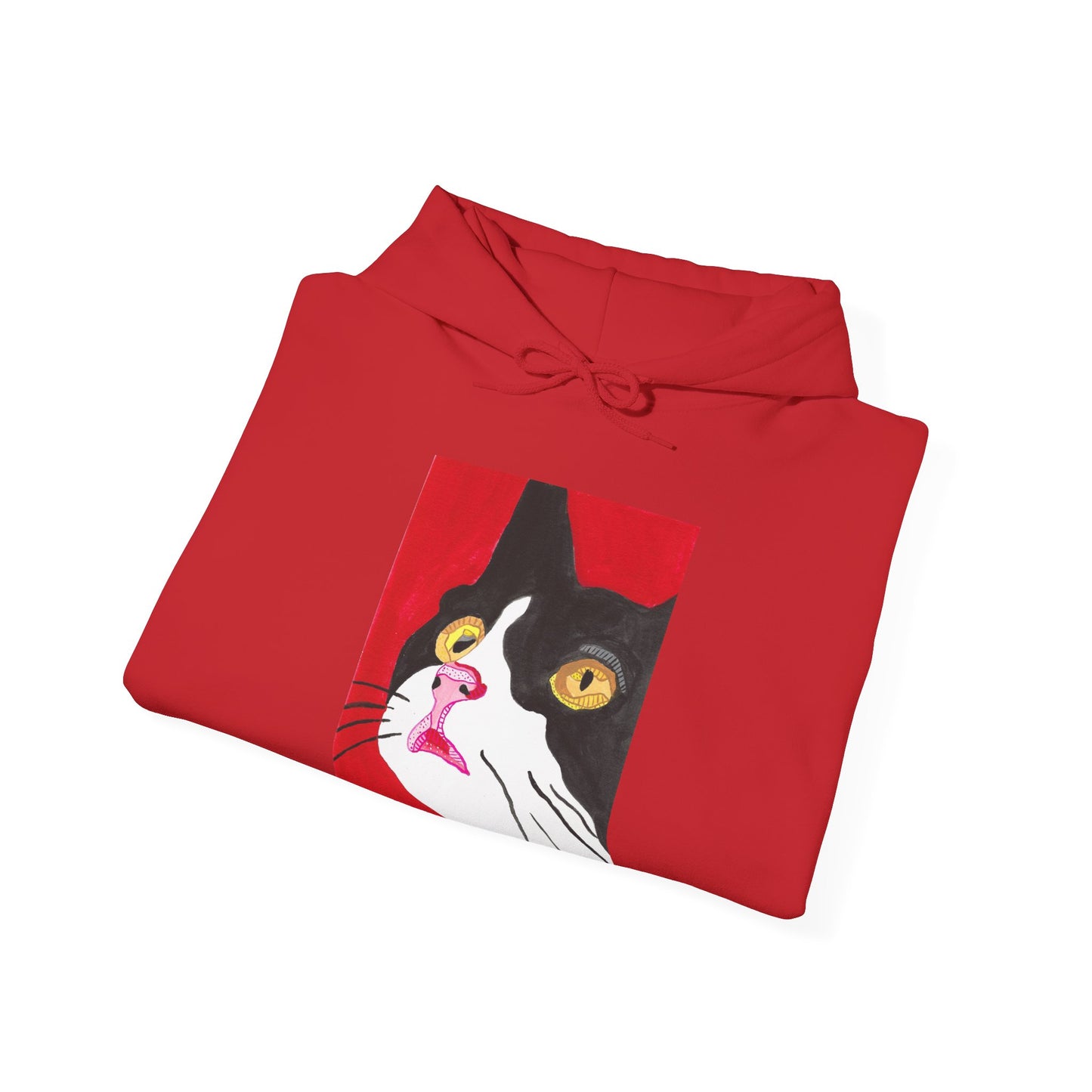 Cat Lover's Unisex Heavy Blend Hoodie - Artistic Cat Design