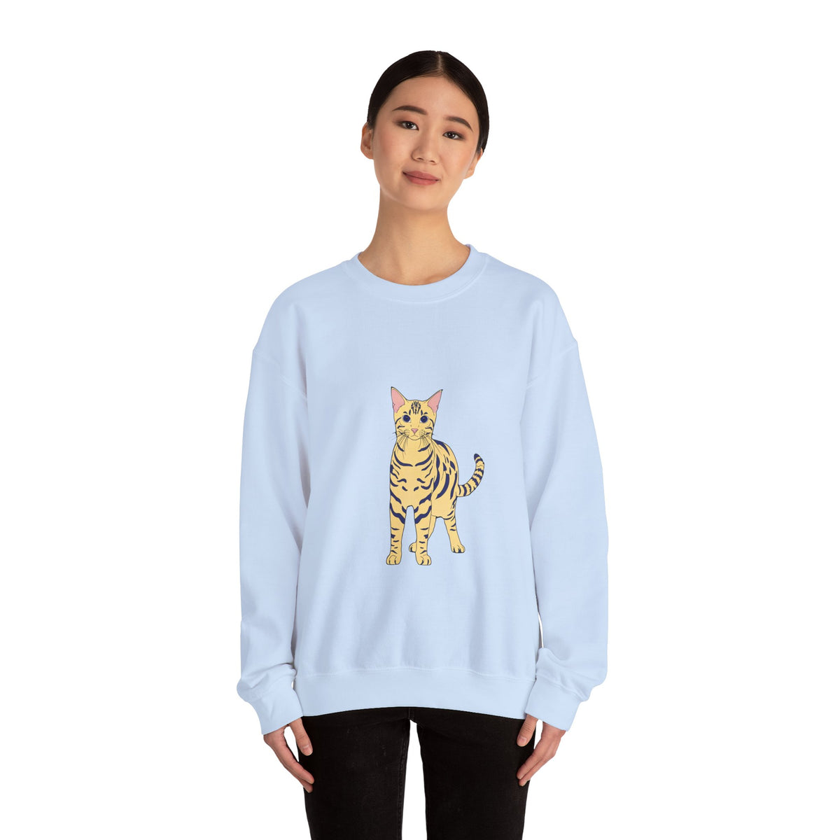 Bengal Cat cartoon Unisex Heavy Blend™ Crewneck Sweatshirt